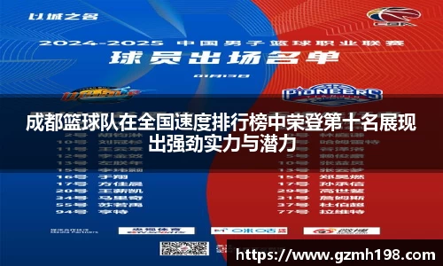 成都篮球队在全国速度排行榜中荣登第十名展现出强劲实力与潜力