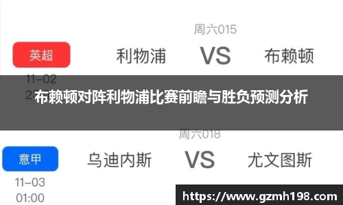 布赖顿对阵利物浦比赛前瞻与胜负预测分析